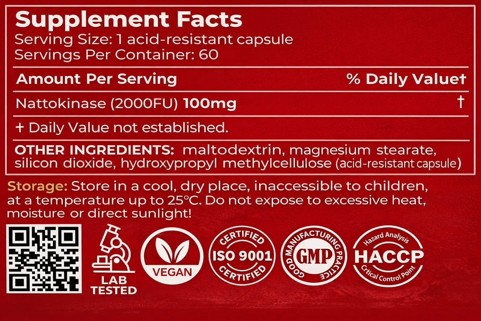 Nattokinase nutrition facts