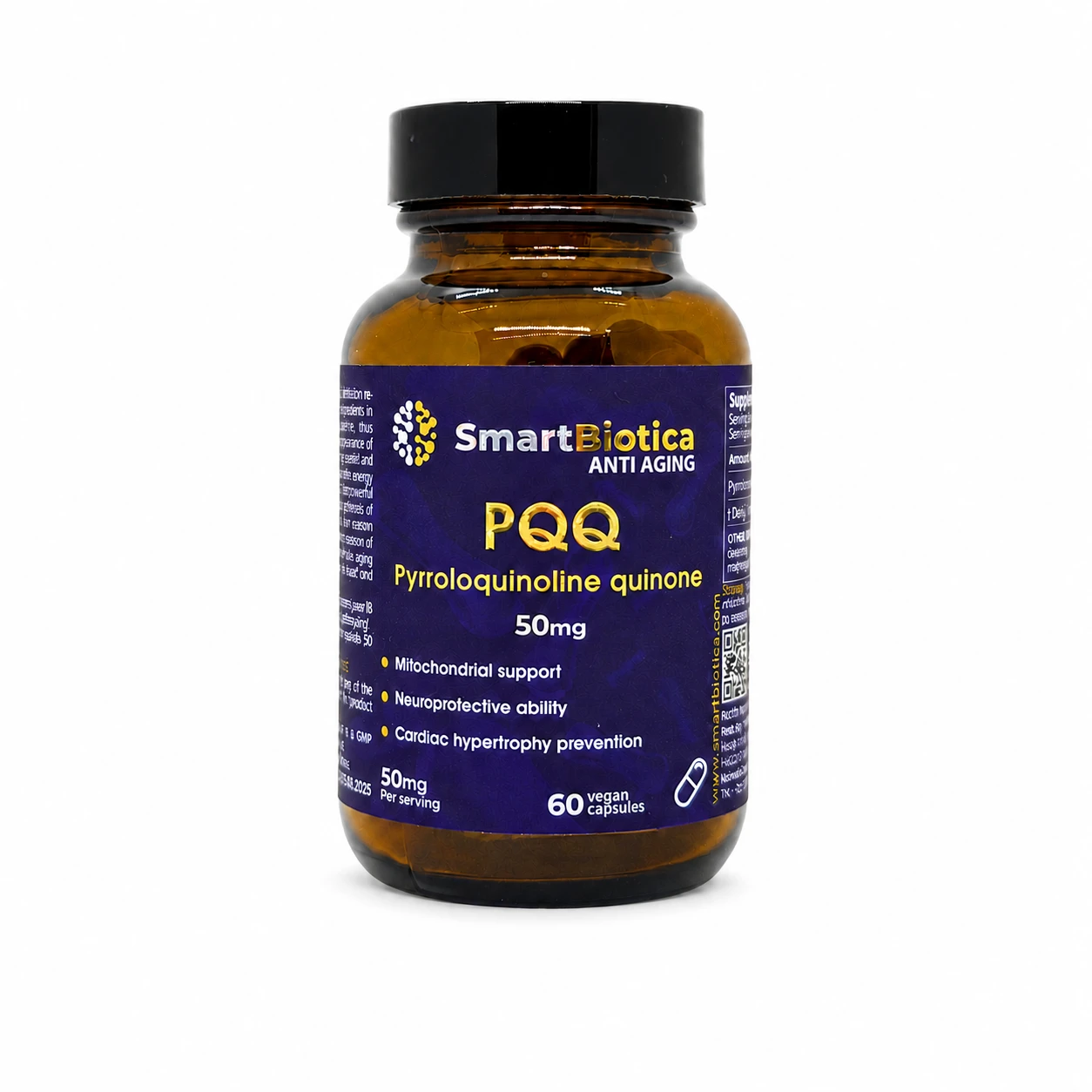PQQ 50 mg – продуктова опаковка SmartBiotica